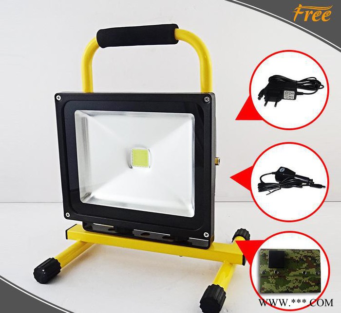 推荐LED充电投光灯flood light 集成移动防水泛光图1