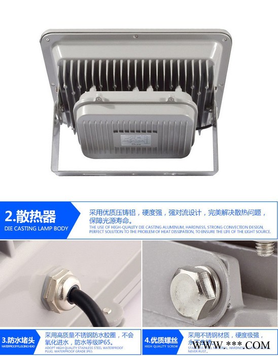 LED**LED贴片投光灯150W大功率广场投射灯户外防水泛光灯 LED投光灯图2