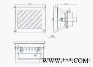 30W LED平面光源投光灯，30W泛光灯，30W投光灯图2