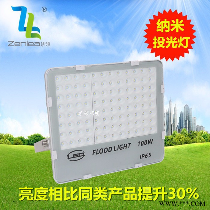 Zenlea珍领 ZL-FL100-G 100W 户外七彩防水射灯 LED纳米投光灯  LED蜂窝煤投射灯 超聚光图3