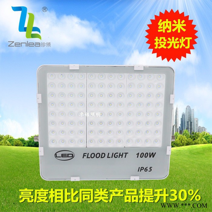 Zenlea珍领 ZL-FL100-G 100W 户外七彩防水射灯 LED纳米投光灯  LED蜂窝煤投射灯 超聚光图1
