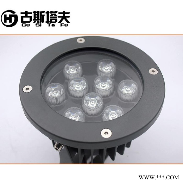 古斯塔夫HJ-TGD-0901LED投光灯LED圆形投射灯3W6W9W12W15W户外防水投光灯工程景观插地照树灯图3