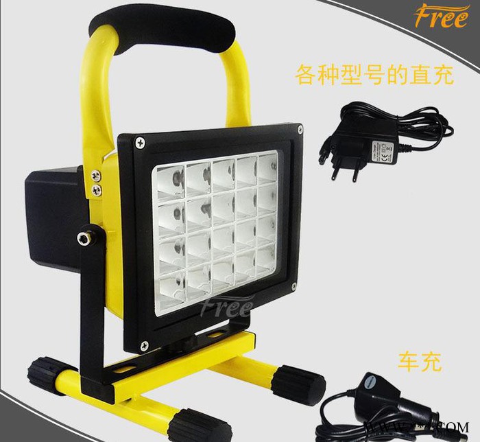 led充电投光灯手提式户外射灯 车载移动强光超亮防水灯具应急图2