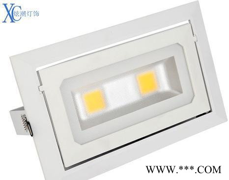 2015新款 LED筒灯套件可旋转方形筒灯可调角度投光灯40图1