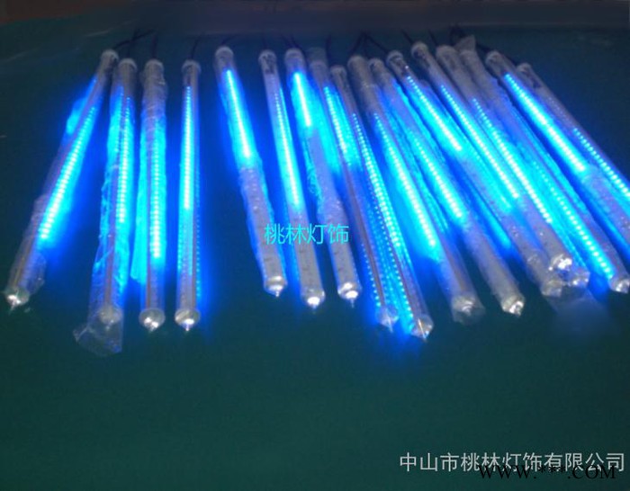 桃林LED流星雨彩灯管LED 树灯发光树挂树灯灯光节日彩灯装饰景观灯流水灯亮化工程灯真双面发光防水 彩虹管