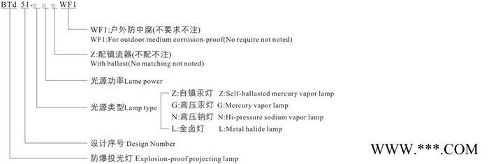 上海飞策BTd51系列防爆投光灯图3