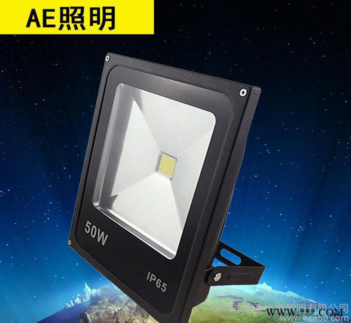 LED投光灯 户外防水 室外泛光灯具 黑色铝广告招牌投射灯图2