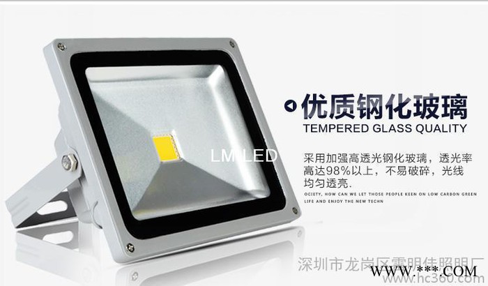 LED投光灯50W100W30W户外防水灯室外广告灯泛光灯射图1