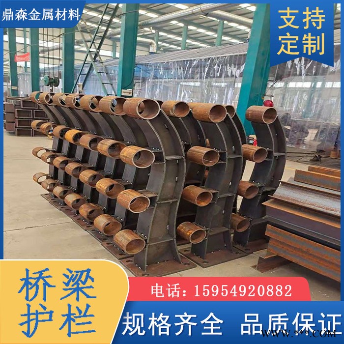 桥梁护栏厂家 防撞护栏 道路景观天桥灯管护栏价格图7