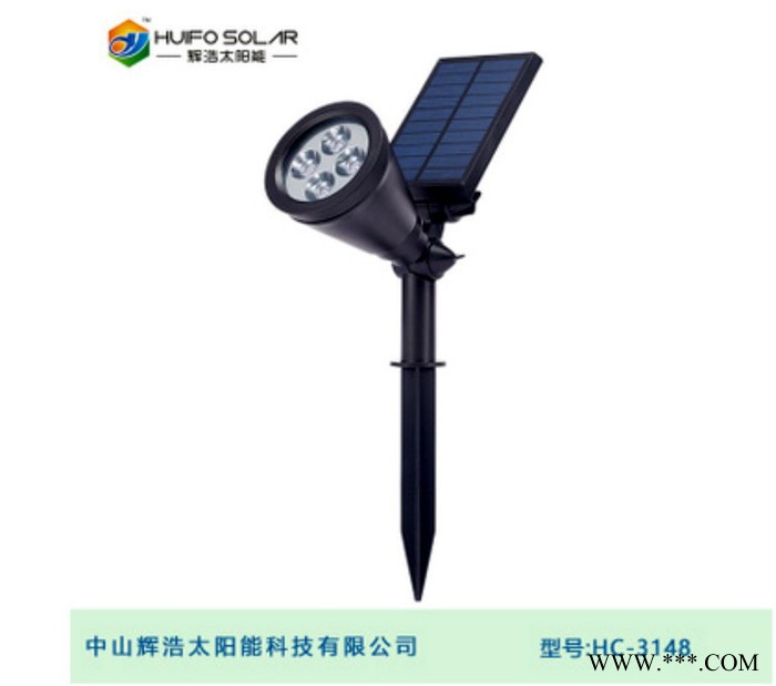 户外太阳能4led庭院射灯 花园高亮度泛光灯 投射树灯 草坪地插灯图6