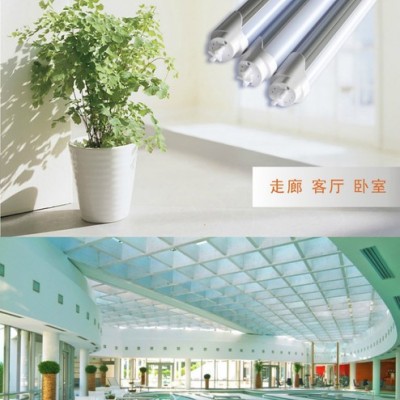 供应LED 日光灯LED日光灯管t8一体化全套超亮暖白黄色0.6米1.2单灯管