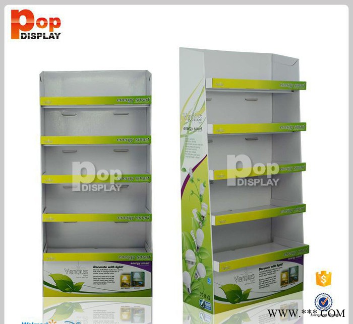 照明仪器纸展示架 LED灯纸货架 灯泡纸陈列架 灯管纸展架图2