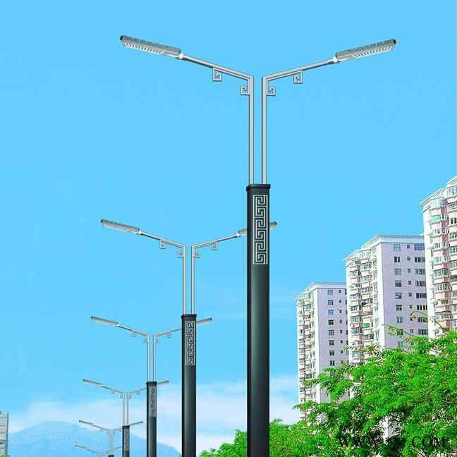 供应户外照明路灯 道路灯 市政led路灯 城市主杆道乡村道路灯 道路灯批发定制 双头双臂led道路灯图5