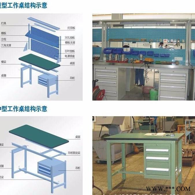 温州世腾STG-022 静电工作台带灯管流水线装配工作桌批发图6