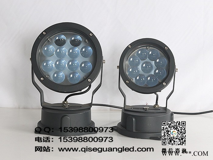 七色光qsg1052 投光灯科瑞工程灯具订做现货供应铝合金大功率长寿命无暗区新款式**夜景亮化用工程灯具厂家图4