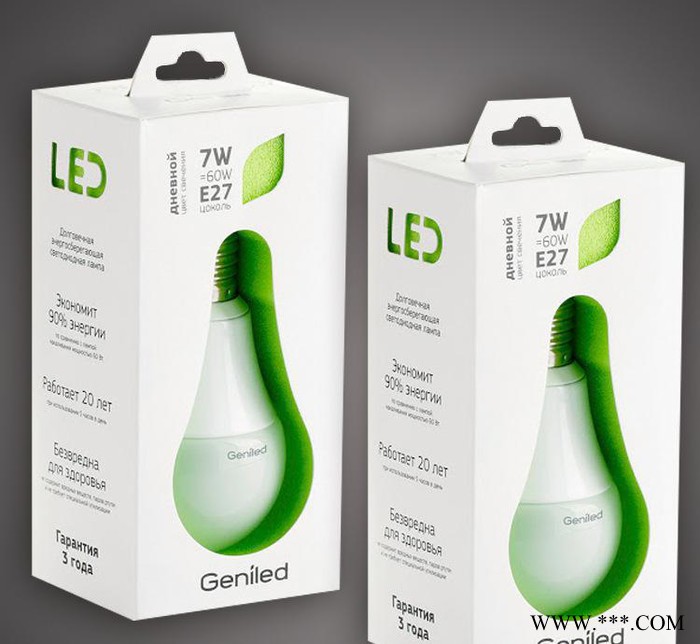 广州印刷直销/节能灯包装盒/LED灯包装盒/灯管纸盒印刷定制图2