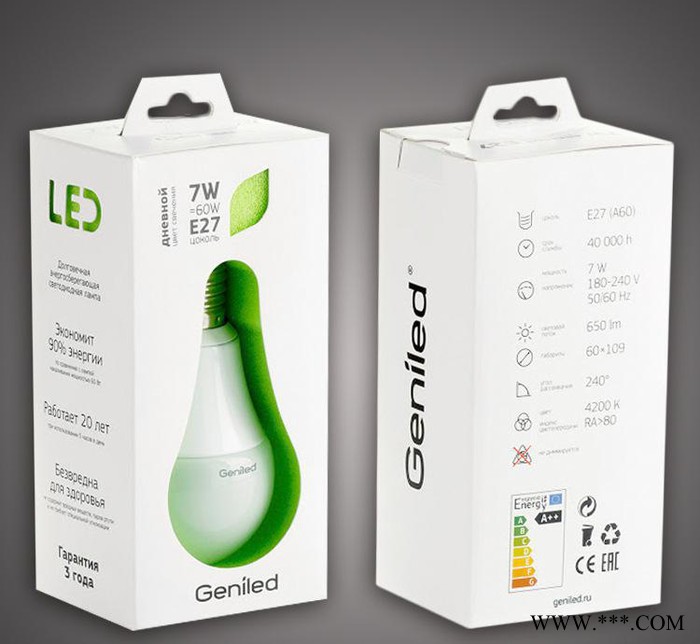 广州印刷直销/节能灯包装盒/LED灯包装盒/灯管纸盒印刷定制图3