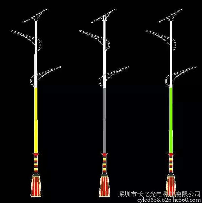 长忆CY-60WLED太阳道路灯、深圳LED道路灯,深圳LED庭院道路灯 省电太阳能路灯图2