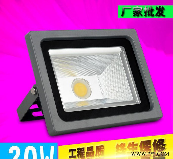 LED投光灯20W户外防水广告室外照明天棚路灯门头招牌公园