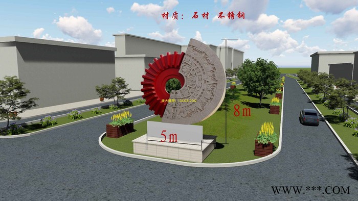 山西康大雕塑 街道路灯雕塑 不锈钢景观雕塑 公园雕塑图2