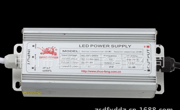 LED投光灯电源100W 10串10并 足功率+**满负载老化图2
