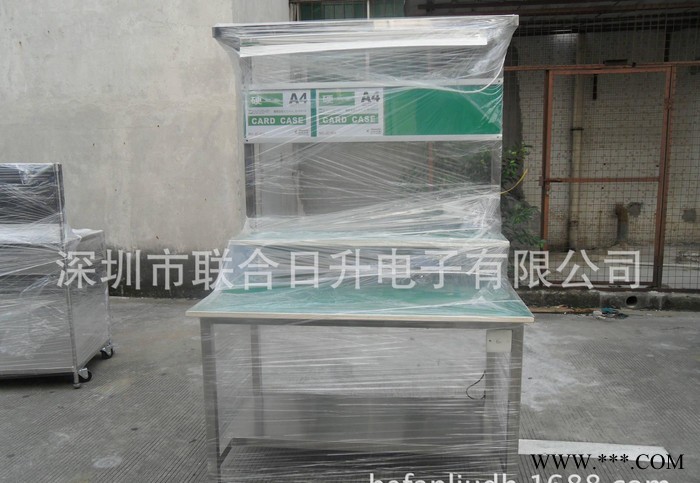 不锈钢防静电工作台非标定制带灯管A4看板操作台作业台检测台图2