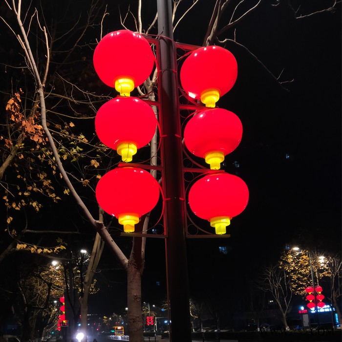 城市道路灯杆悬挂发光道旗灯箱图8