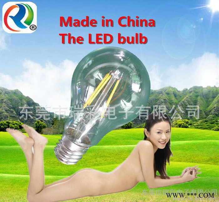仿白炽灯 直销 批量出货 瑞彩电子LED灯泡 LED灯丝灯 4W 6W图2