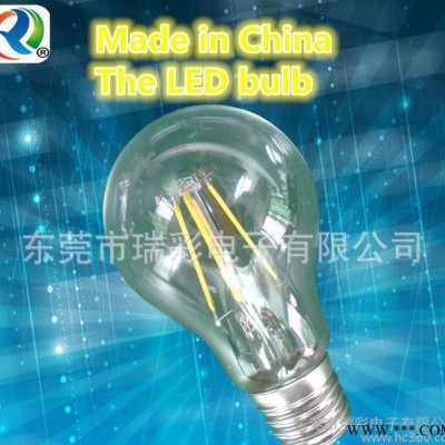 仿白炽灯 直销 批量出货 瑞彩电子LED灯泡 LED灯丝灯 4W 6W