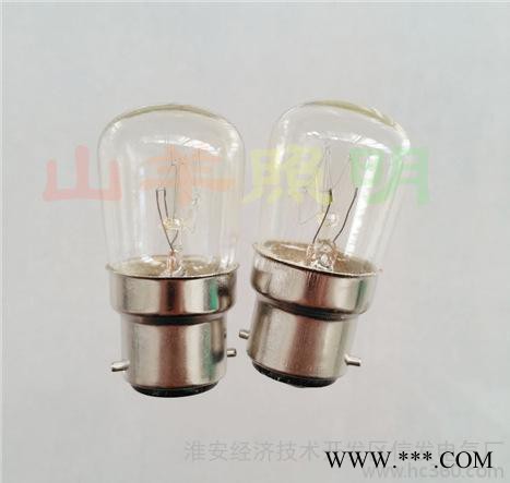 机床仪器指示灯220V15W卡口双触点B22闸板泡白炽灯设备图3