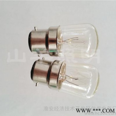 机床仪器指示灯220V15W卡口双触点B22闸板泡白炽灯设备