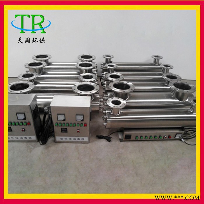 天润TR-UVC-D160紫外线消毒器景观池水处理设备二次供水明渠式过流式污水消毒石英灯管304不锈钢生产商报价安装