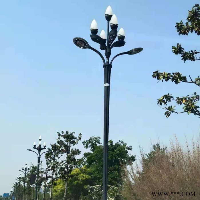 定制加工中华灯 8~15米组合灯 八叉九火LED玉兰灯 广场景观道路灯 专业厂家 品质可靠图2
