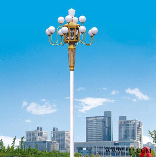 定制加工中华灯 8~15米组合灯 八叉九火LED玉兰灯 广场景观道路灯 专业厂家 品质可靠图7