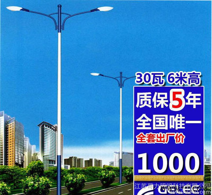 LED双臂路灯 品质保证LED路灯 道路灯灯杆 哥力照明图3
