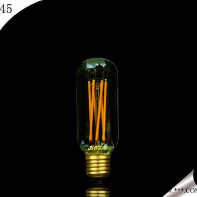 BOFA T45 LED管泡6W 过道墙壁装饰复古灯泡 仿白炽灯丝球泡