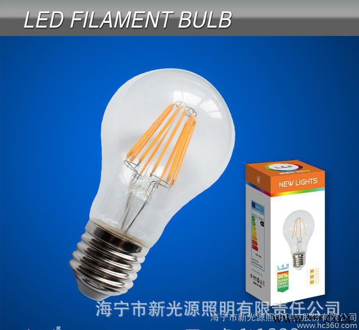 LED爱迪生钨丝灯 A19 8W（取代白炽灯、钨丝灯）图1