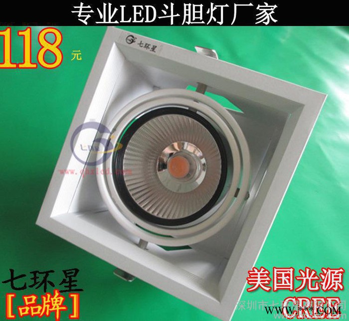 15W单头斗胆灯cob豆胆灯COB单头格栅灯15wCOB斗胆图3