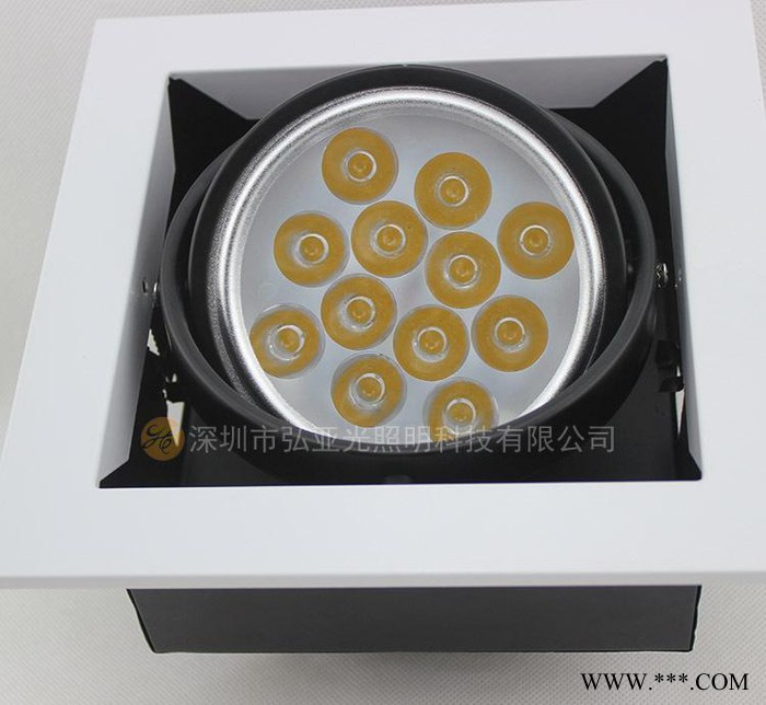 LED格栅射灯 单头双头三头 斗胆灯 led格栅灯7W9W1图3