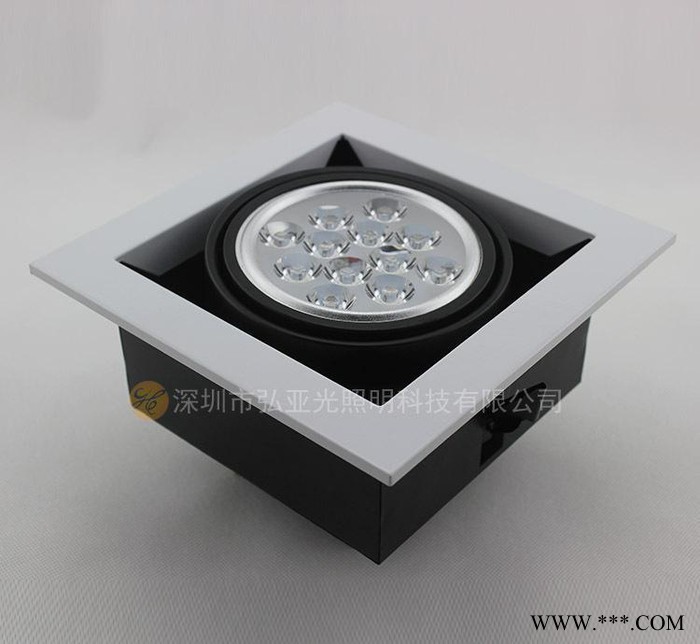 LED格栅射灯 单头双头三头 斗胆灯 led格栅灯7W9W1图2