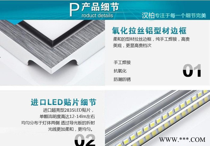 直销 超薄 LED面板灯 /平板灯300*300LED龙骨格栅灯图3