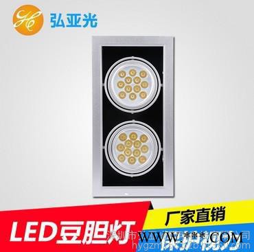 弘亚光照明LED格栅灯 LED双头豆胆灯 2头斗胆灯深圳厂家批发图3