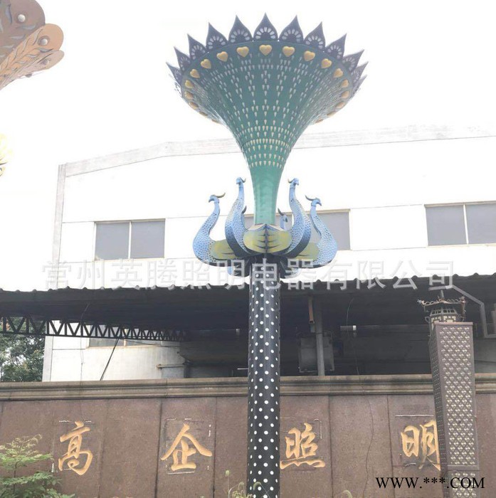 专业定制仿云石不锈钢孔雀灯广场园林照明灯景观灯庭院灯户外路灯 仿云石景观灯图1