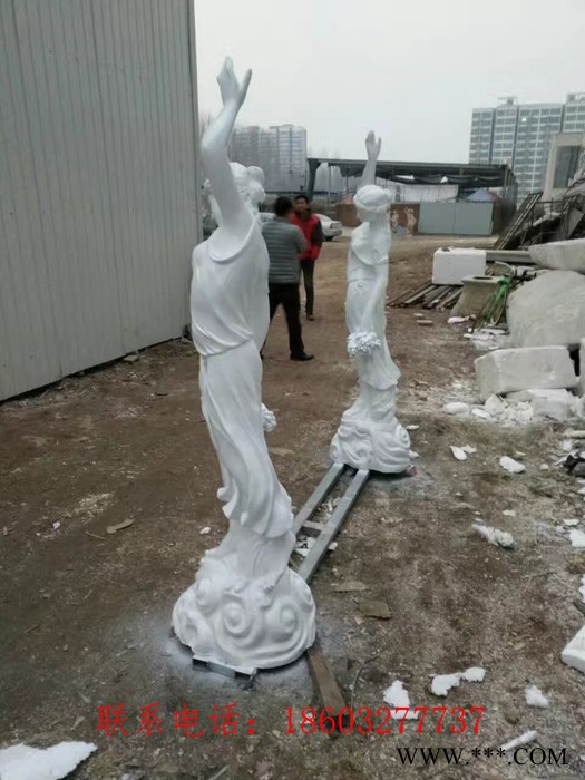 山西康大雕塑 天使举灯装饰品广场景观灯定做图4
