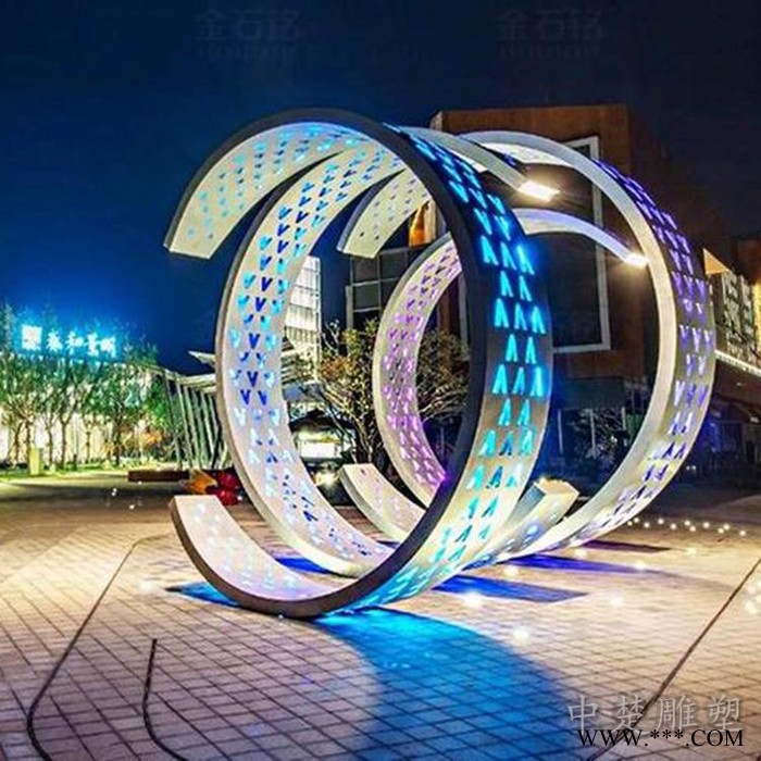 景观灯光雕塑 不锈钢灯光雕塑艺术造型设计图6