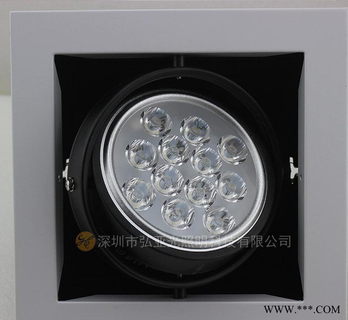 节能服装店led射灯单头led斗胆灯1头斗胆灯格栅灯7W9W图1