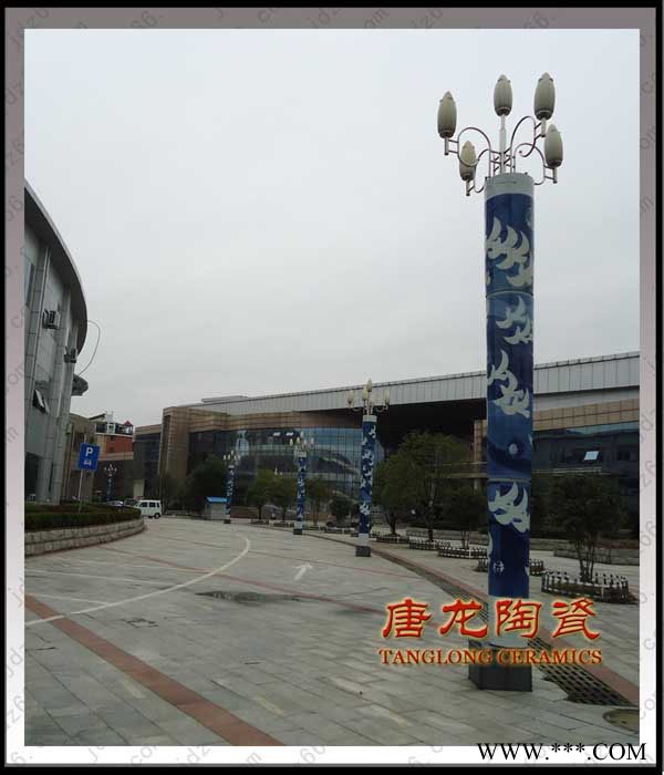 花园景观灯柱 园林景观瓷定做 定做陶瓷景观灯柱图3