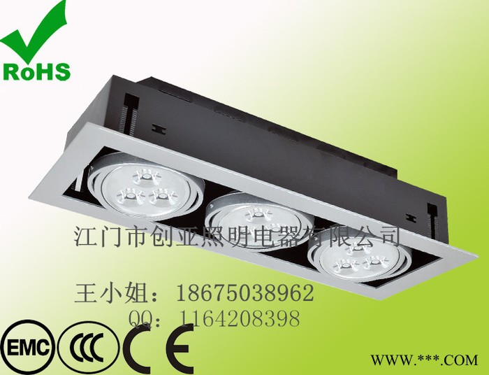 供应创LED豆胆灯,LED格栅灯,双头豆胆灯,三头格栅灯,**图2
