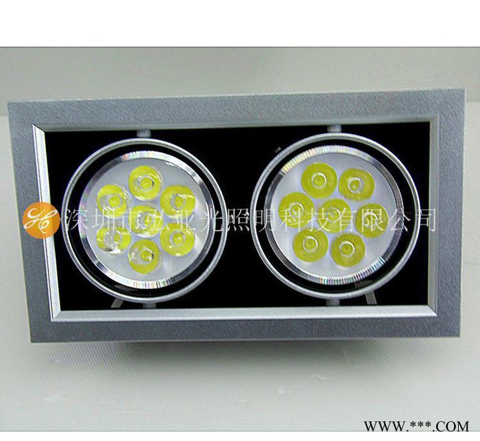 LED斗胆灯双头14W格栅灯射灯 服装家具照明2*7W豆胆图3
