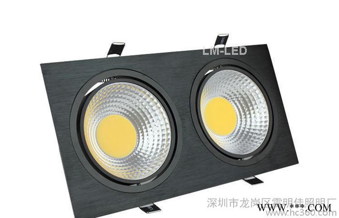 24w LED豆胆灯 天花灯 格栅灯 格栅射灯 2头格栅灯图3